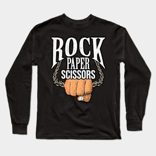 Rock Paper Scissors Chain Punch - White Long Sleeve T-Shirt